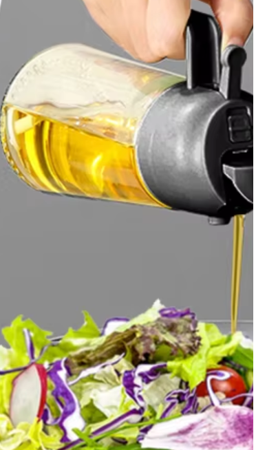 Pulvérisateur & Distributeur d’Huile 2 en 1 | Bouteille 500ml pour Cuisine, Barbecue & Air Fryer