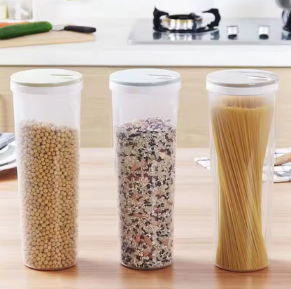 Boîte de Rangement Hermétique Pâtes & Céréales | Récipient Divisé | Doseur