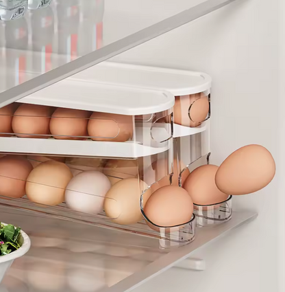 Boîte de Rangement d’Œufs à Double Niveaux | Support Moderne Gain de Place