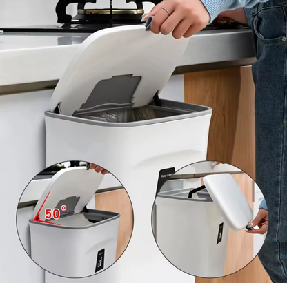 Poubelle Murale à Couvercle Coulissant 7L | Design Moderne et Gain de Place pour Cuisine & Salle de Bain