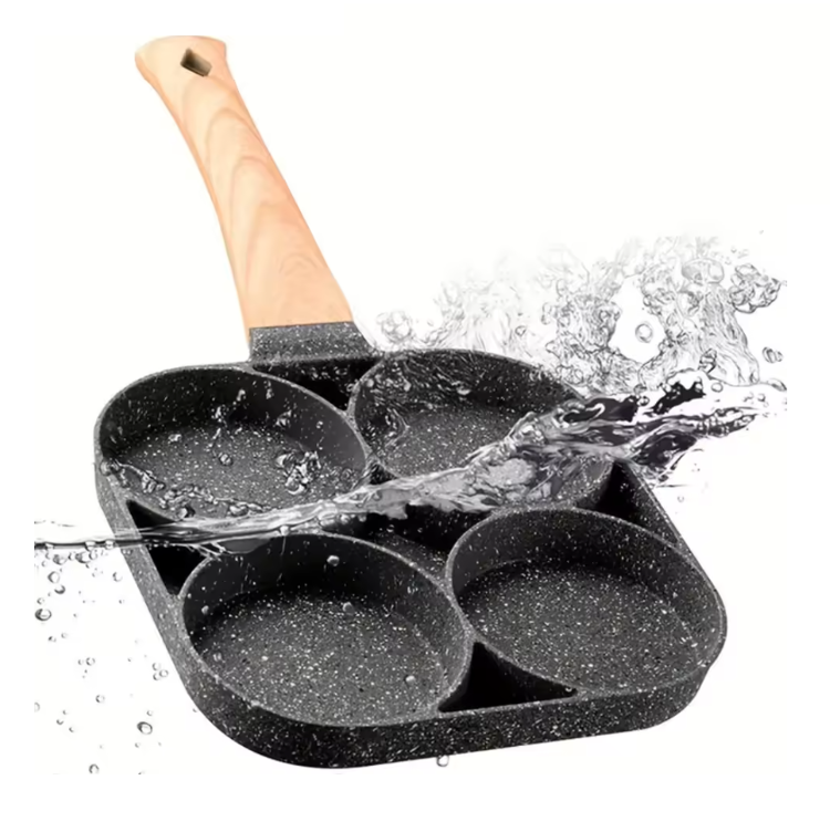 Poêle à Œufs Antiadhésive 4 Trous | Poêle Multi-Moules