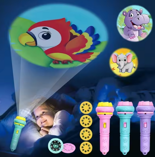 Lampe de Poche Projecteur pour Enfants | Jouet Éducatif & Veilleuse d’Histoire