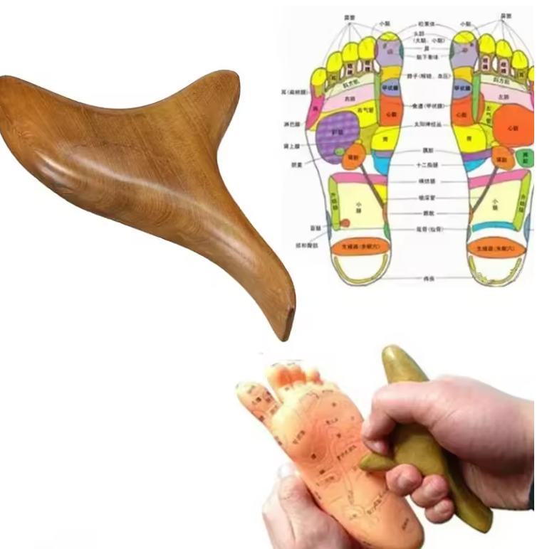 Gua Sha en Bois | Outil de Massage | Drainage Lymphatique & Thérapie Naturelle du Corps