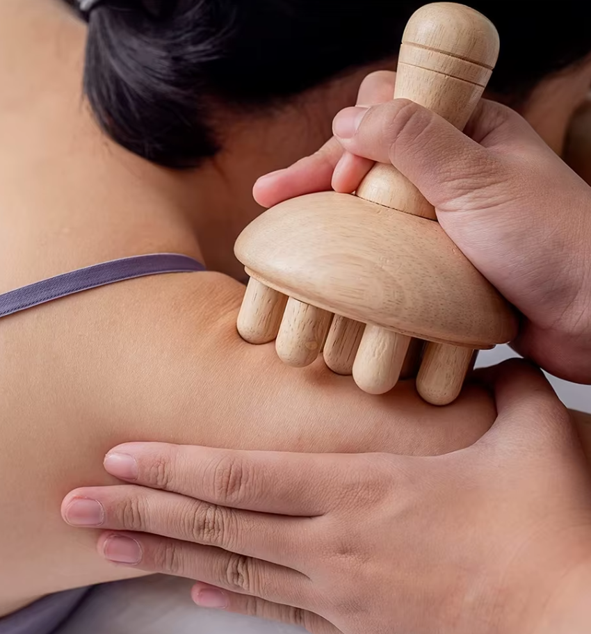 Masseur en Bois en Forme de Champignon | Anti-Cellulite & Drainage Lymphatique Naturel