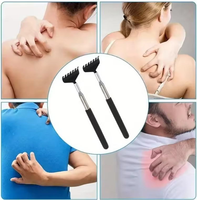 Grattoir de Dos Télescopique en Métal | Extensible & Portable