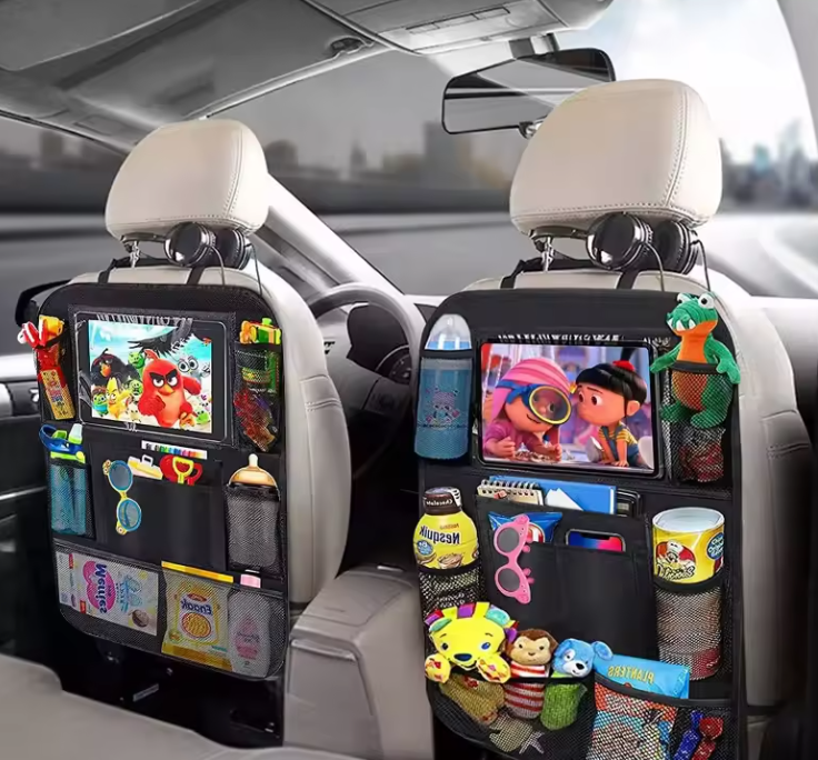 Organisateur de Siège Arrière avec Support Tablette | Rangement Voiture Enfant & Protection de Siège