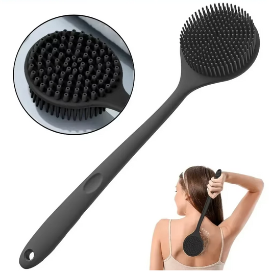 Brosse de Douche en Silicone à Long Manche | Exfoliante & Massante pour le Corps et le Dos