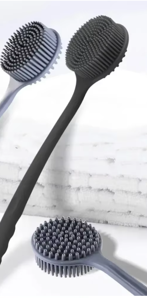 Brosse de Douche en Silicone à Long Manche | Exfoliante & Massante pour le Corps et le Dos