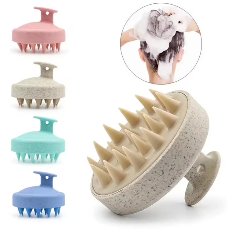 Brosse à Shampoing en Silicone | Massage Cuir Chevelu