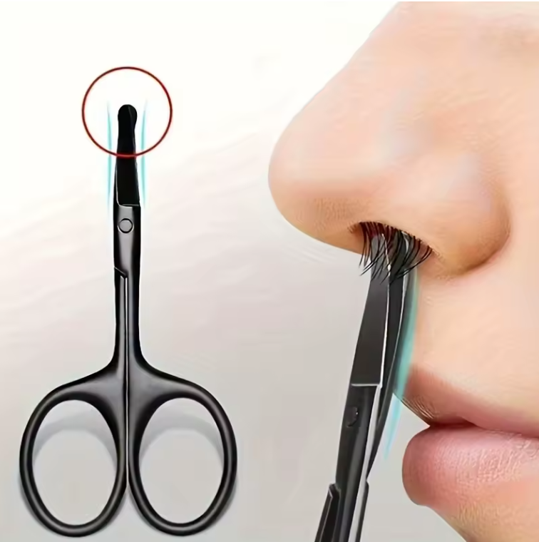 Ciseaux Sécurité à Tête Ronde | Coupe Poils du Nez & Visage