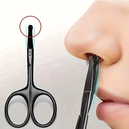 Ciseaux Sécurité à Tête Ronde | Coupe Poils du Nez & Visage