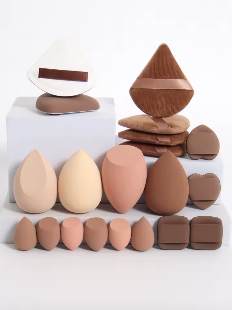 Ensemble d’Éponges de Maquillage 20 Pièces | Fond de Teint, Correcteur & Poudre