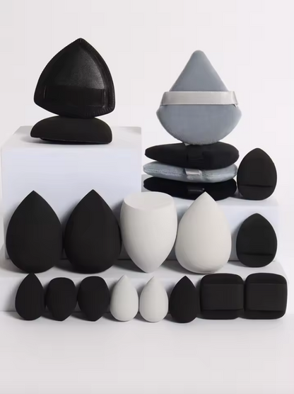 Ensemble d’Éponges de Maquillage 20 Pièces | Fond de Teint, Correcteur & Poudre