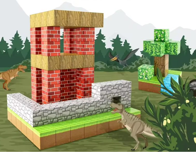 Blocs de Construction Magnétiques 100 Pièces | Jouet Éducatif Montessori pour Enfants 3 à 9 Ans