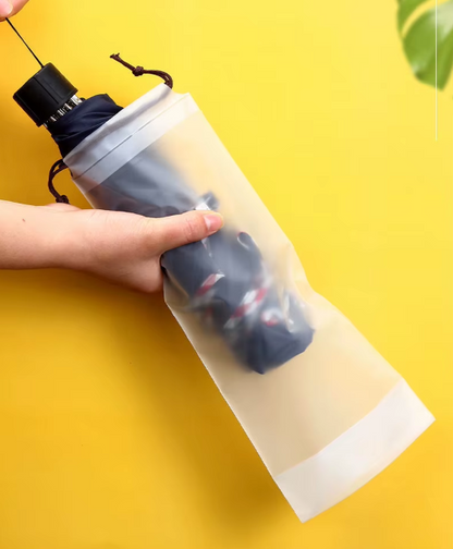 Lot de 5 Sacs de Rangement Étanches pour Parapluies | Réutilisables & Translucides