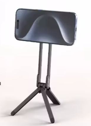 Trépied Magnétique à Mousqueton pour Smartphone | Support Pliable & Rotation 360°