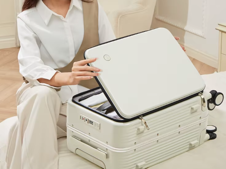 Mixi Valise à Cadre Aluminium & Roulettes | Cabine Premium avec Port USB & Support Téléphone