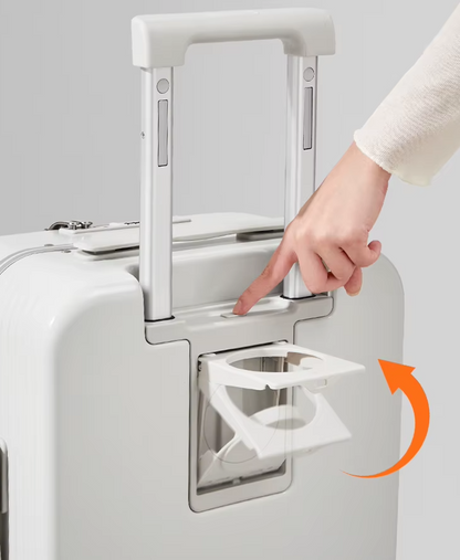 Mixi Valise à Cadre Aluminium & Roulettes | Cabine Premium avec Port USB & Support Téléphone