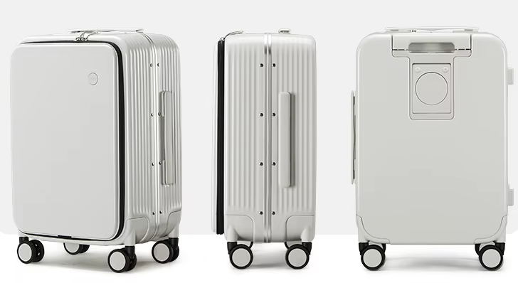 Mixi Valise à Cadre Aluminium & Roulettes | Cabine Premium avec Port USB & Support Téléphone