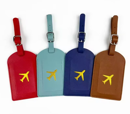 Étiquette de Bagage en Cuir Premium | Identification de Valise & Accessoire de Voyage