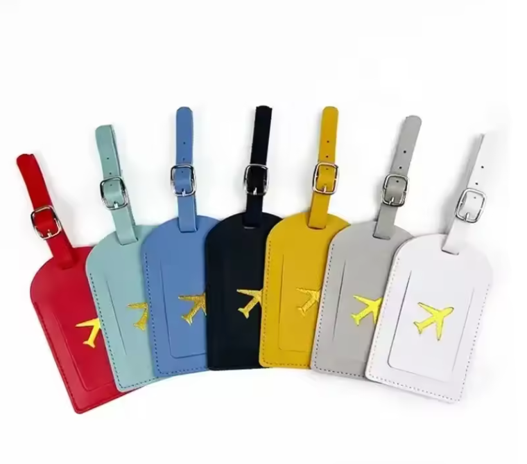Étiquette de Bagage en Cuir Premium | Identification de Valise & Accessoire de Voyage