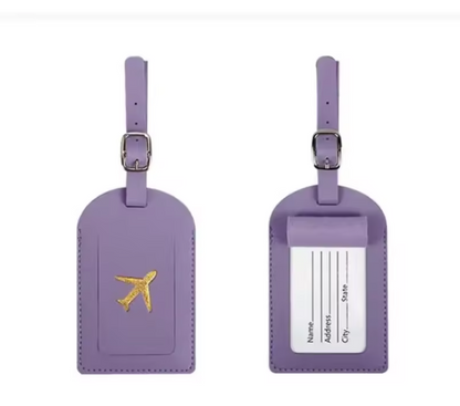 Étiquette de Bagage en Cuir Premium | Identification de Valise & Accessoire de Voyage