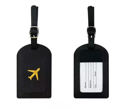 Étiquette de Bagage en Cuir Premium | Identification de Valise & Accessoire de Voyage
