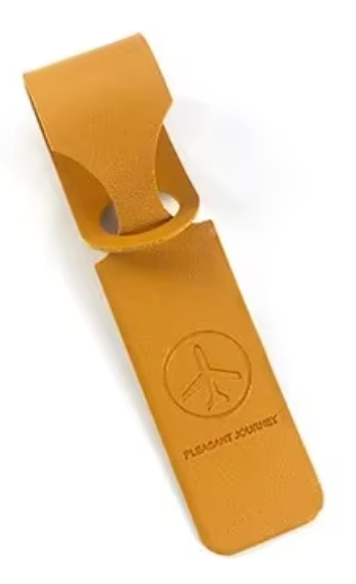 Étiquette de Bagage Discrète en Cuir | Identification Élégante pour Valise & Sac