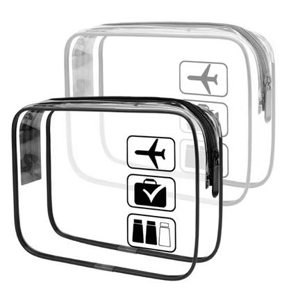 Trousse de Toilette Transparente Étanche | Organisateur Voyage Hommes & Femmes