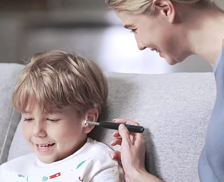 Nettoyeur d’Oreilles Visuel Sans Fil 1296P HD | Otoscope WiFi avec Caméra & 6 LED