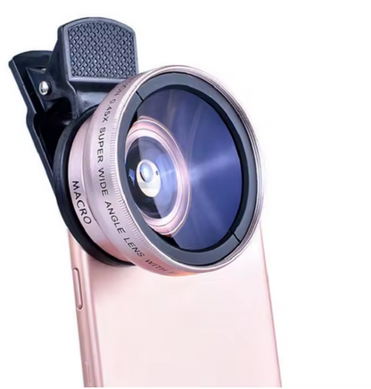 Objectif Téléphone 2 en 1 Grand Angle 0,45x & Macro 12,5x | Lentille Universelle HD iPhone & Android