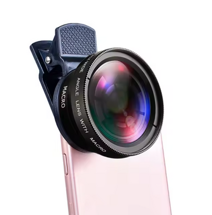 Objectif Téléphone 2 en 1 Grand Angle 0,45x & Macro 12,5x | Lentille Universelle HD iPhone & Android