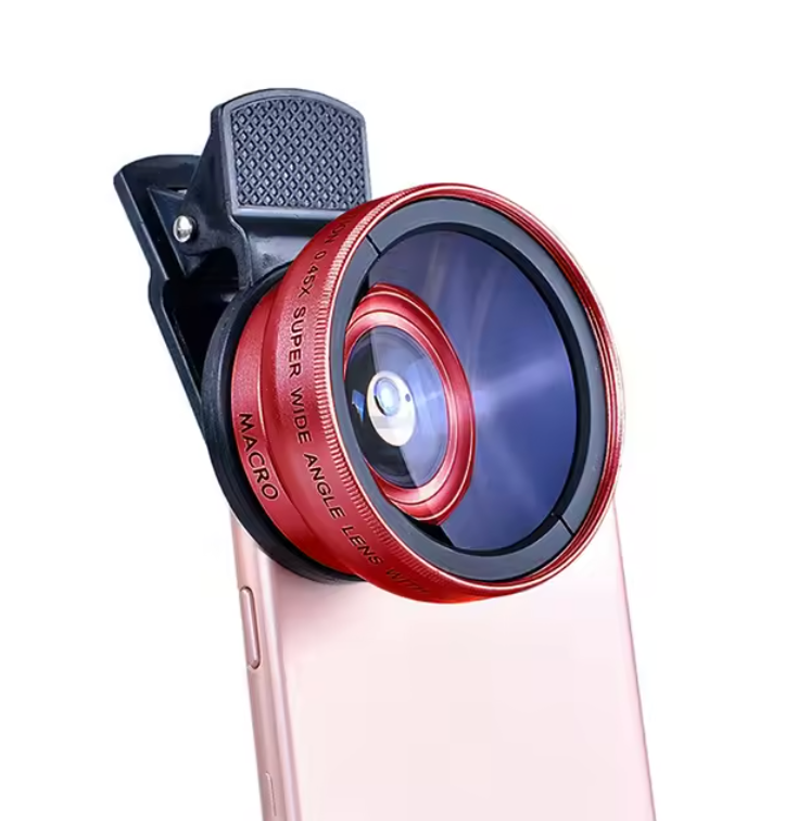 Objectif Téléphone 2 en 1 Grand Angle 0,45x & Macro 12,5x | Lentille Universelle HD iPhone & Android