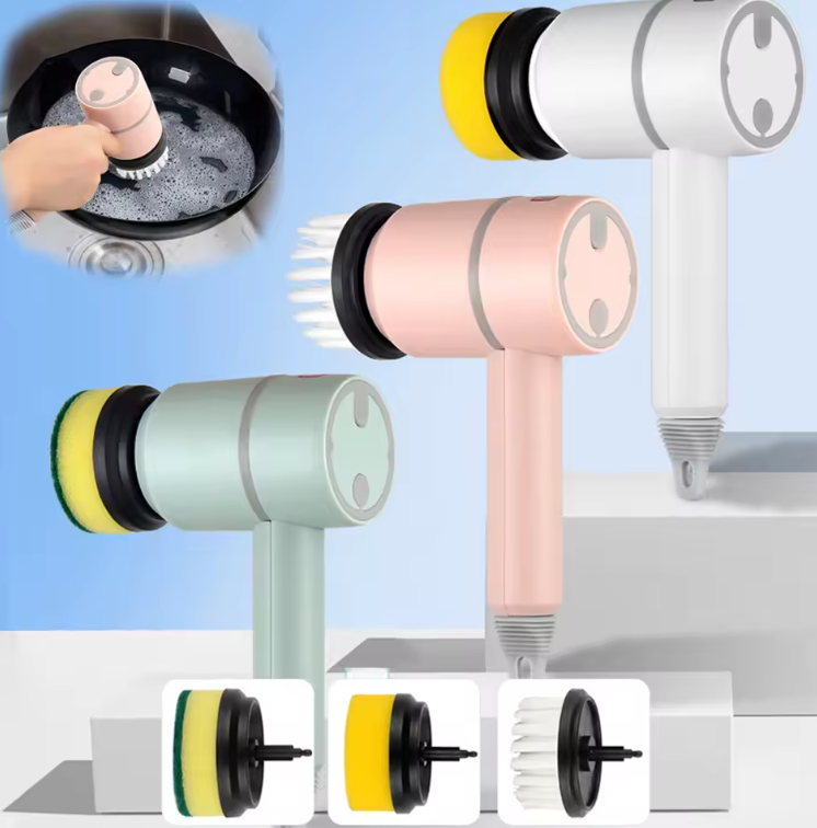 Brosse de Nettoyage Électrique Rechargeable | Cuisine, Salle de Bain & Carrelage